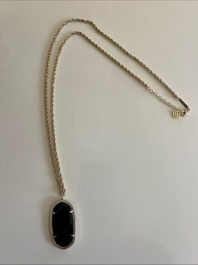 Kendra Scott Gold Necklace with Black Pendant